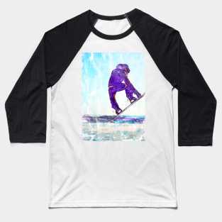 Snowboard Jump Abstract. For snowboarding lovers. Baseball T-Shirt